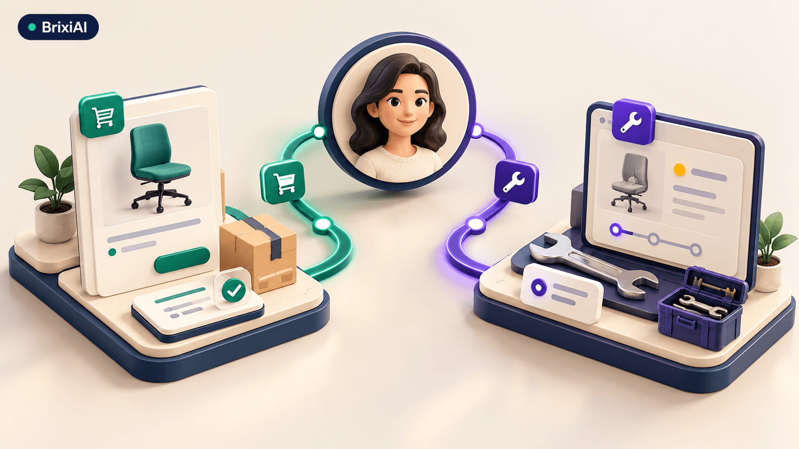 One Customer, Two Active Journeys: Separating Sales and Support Context
