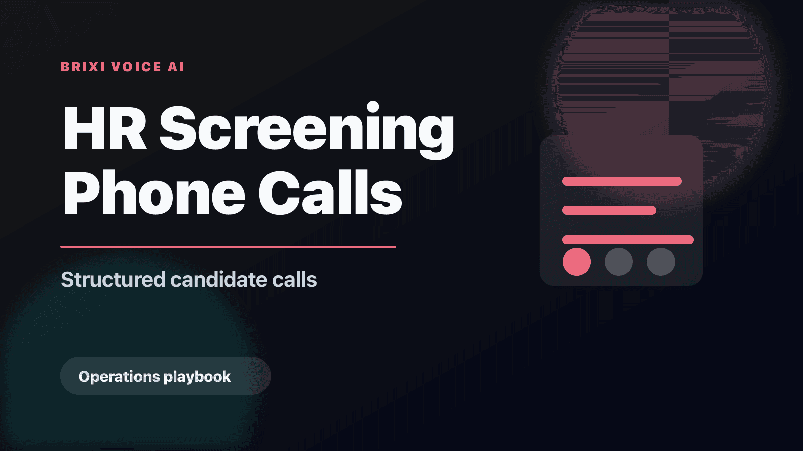 Automated Phone Screening for Candidates: The HR Ops Playbook