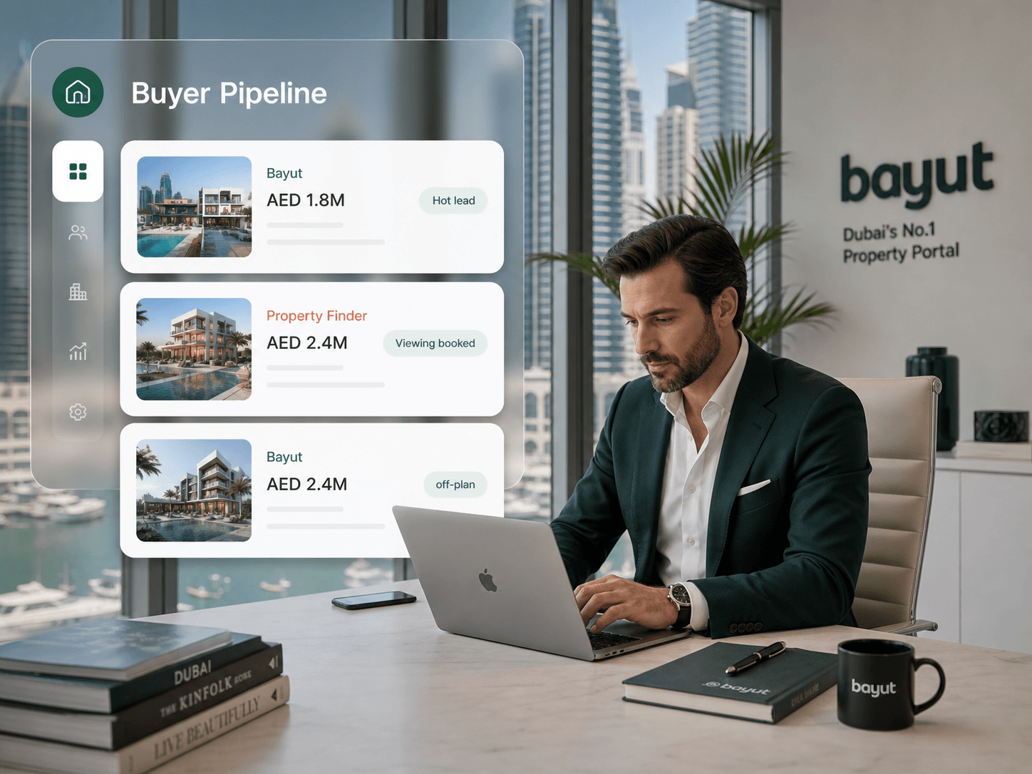 Example configured Brixi CRM workspace for UAE Real Estate teams