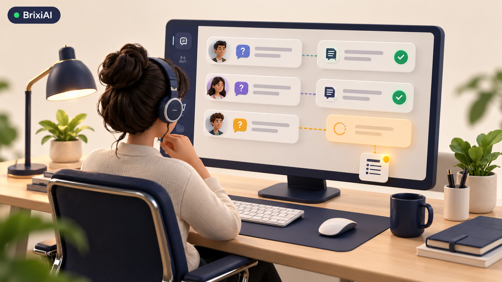 3D support workspace showing answered questions alongside a customer question that still needs resolution.