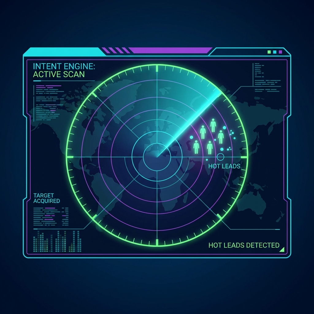 Radar screen detecting hot leads