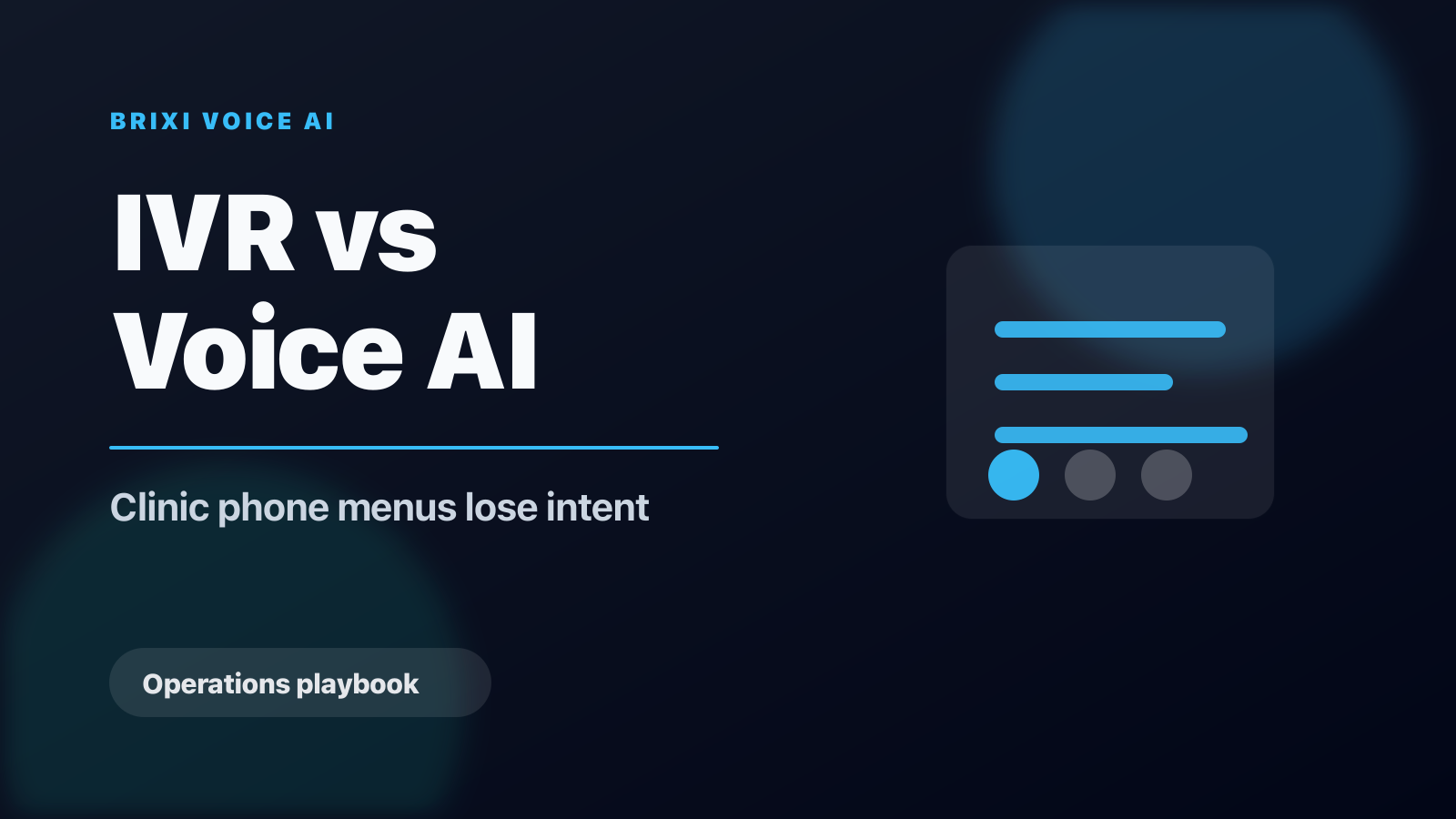 IVR vs Voice AI for Clinics: Why Menus Lose Patient Calls
