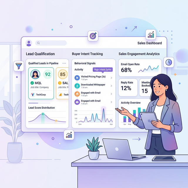 Lead qualification signal board for modern sales teams with intent scoring